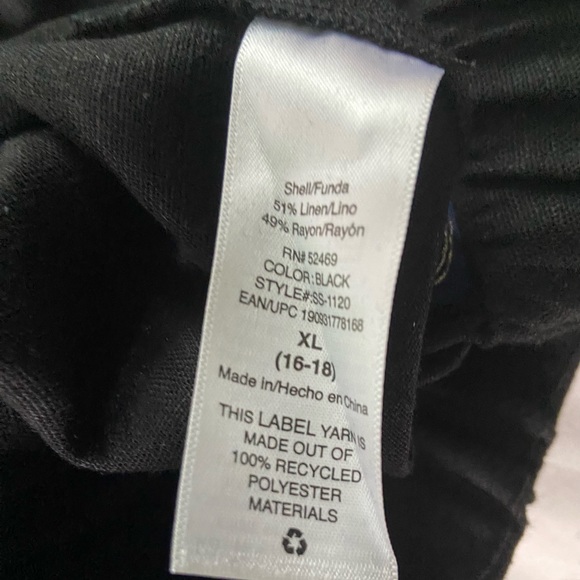 Scoop,black linen blend shorts SZ XL (16-18)  NWT - Picture 6 of 6